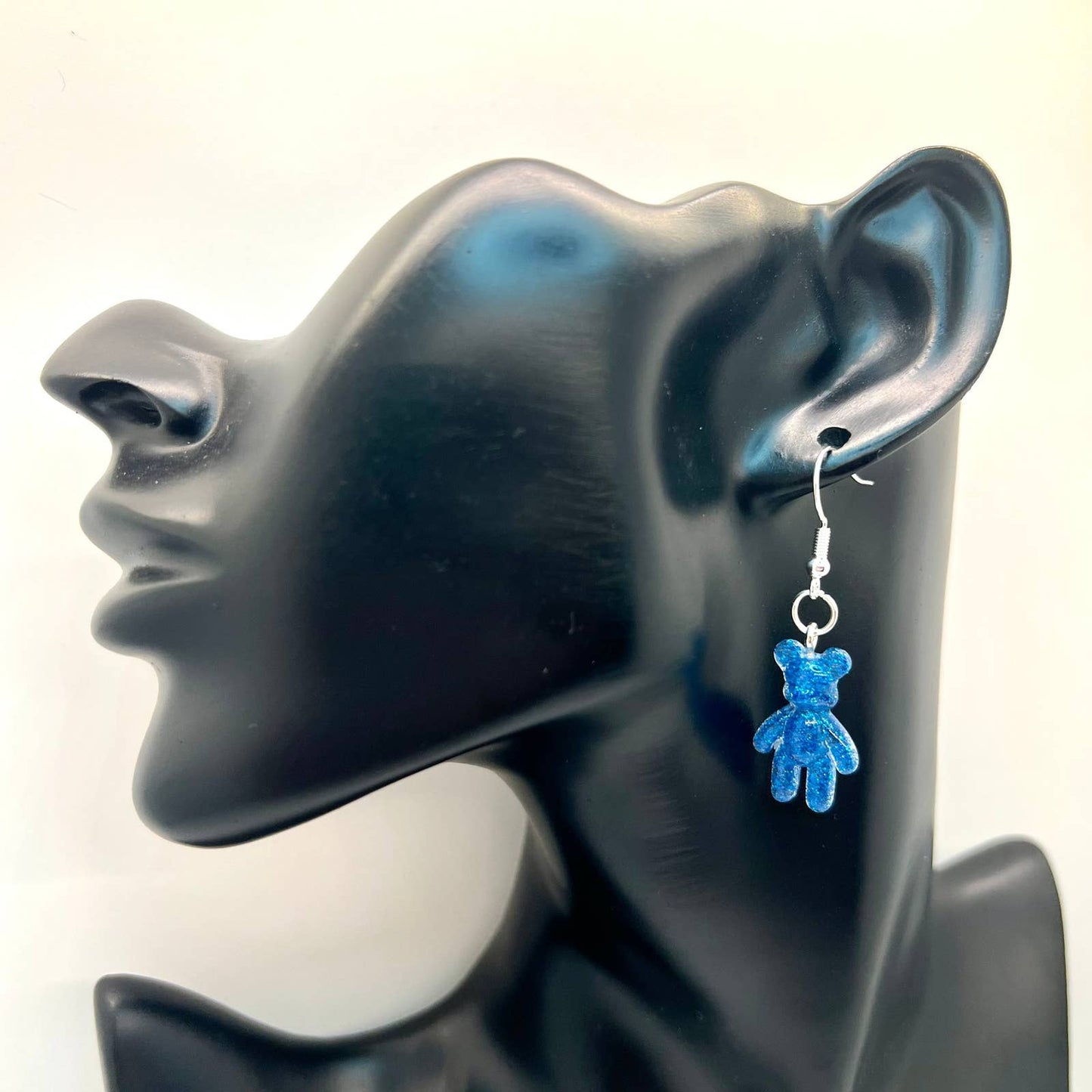 Mini Glitter Gummy Bear Earrings