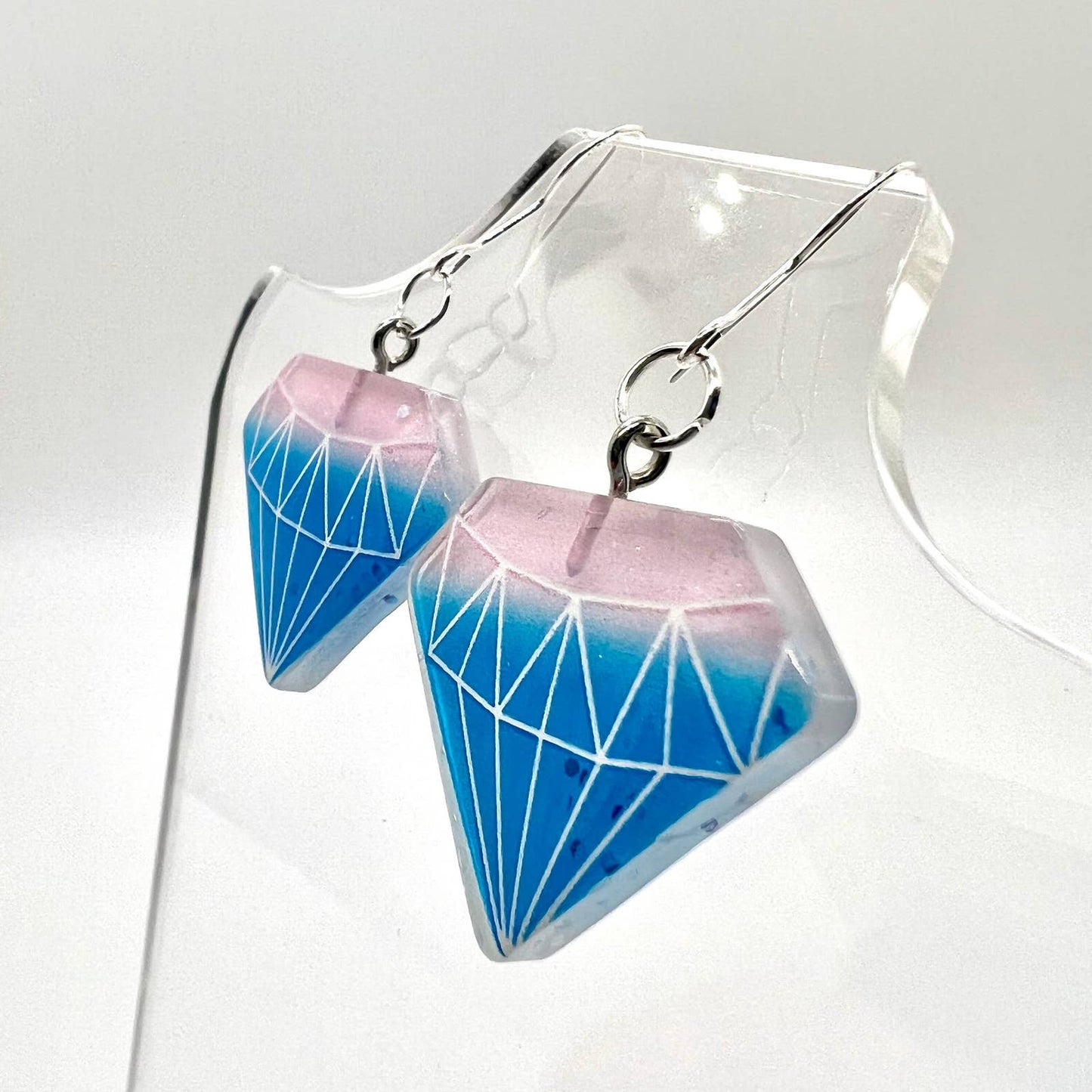 Blue Diamond Earrings