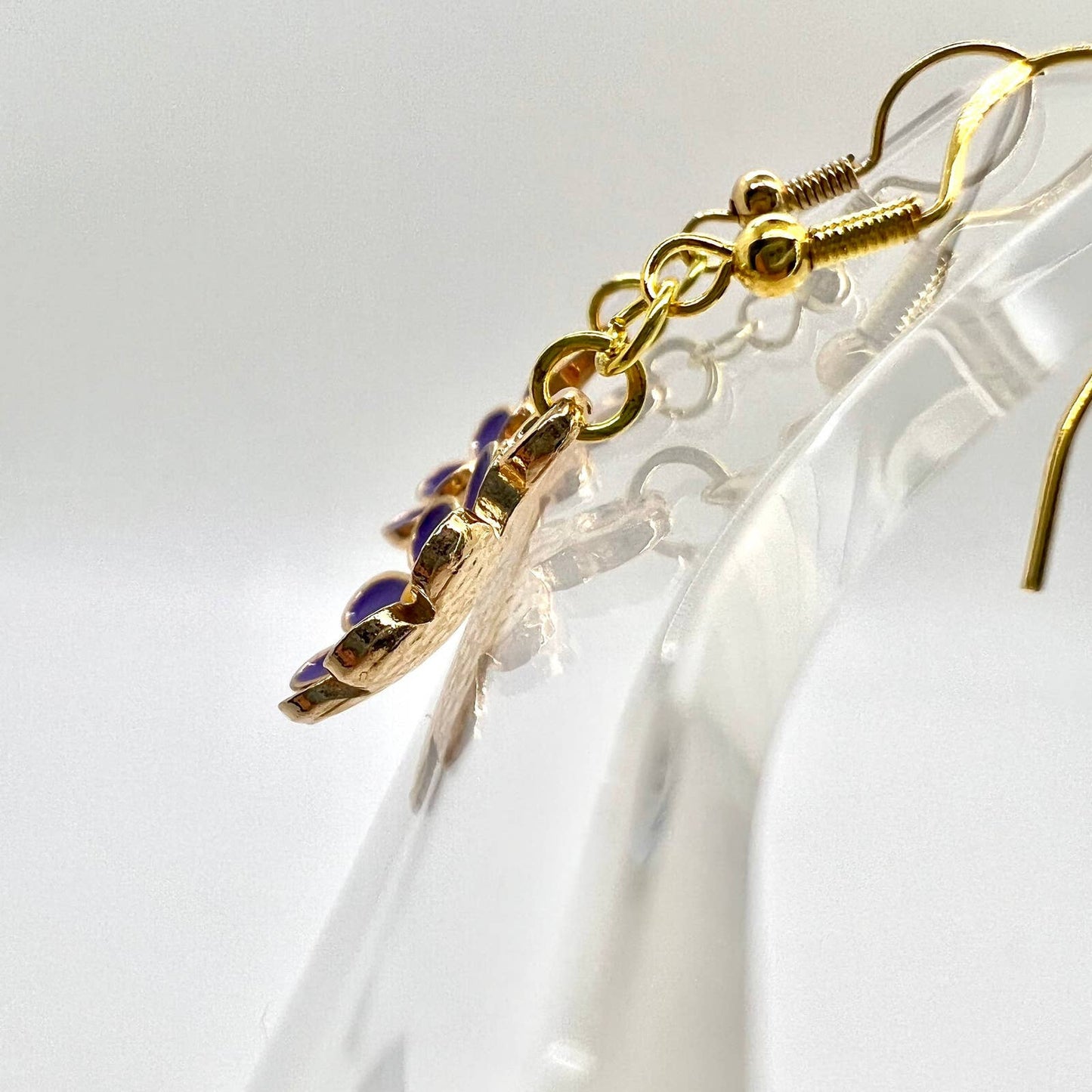 Purple Flower Earrings