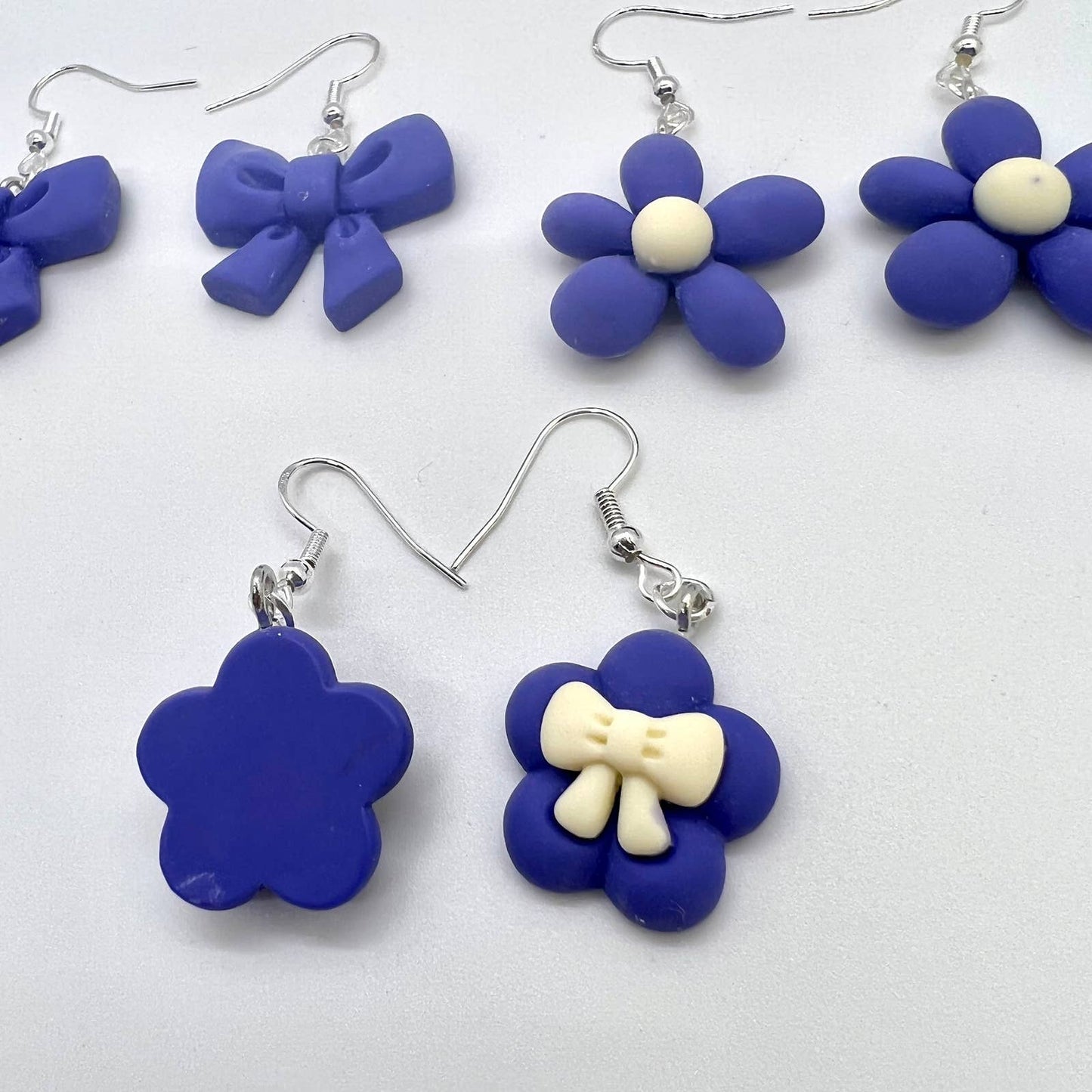 Ribbon & Flower Earrings