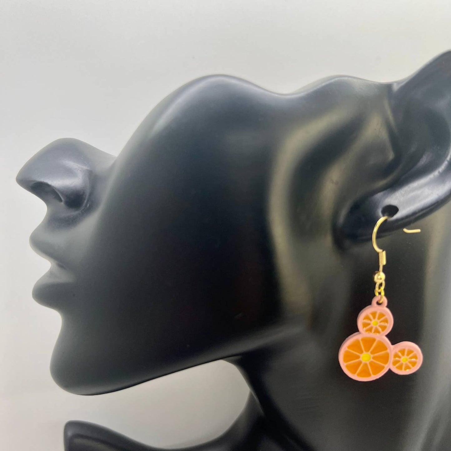 Mickey Mouse Earrings - Orange Slice Earrings - Summer Earrings - Disney Earring