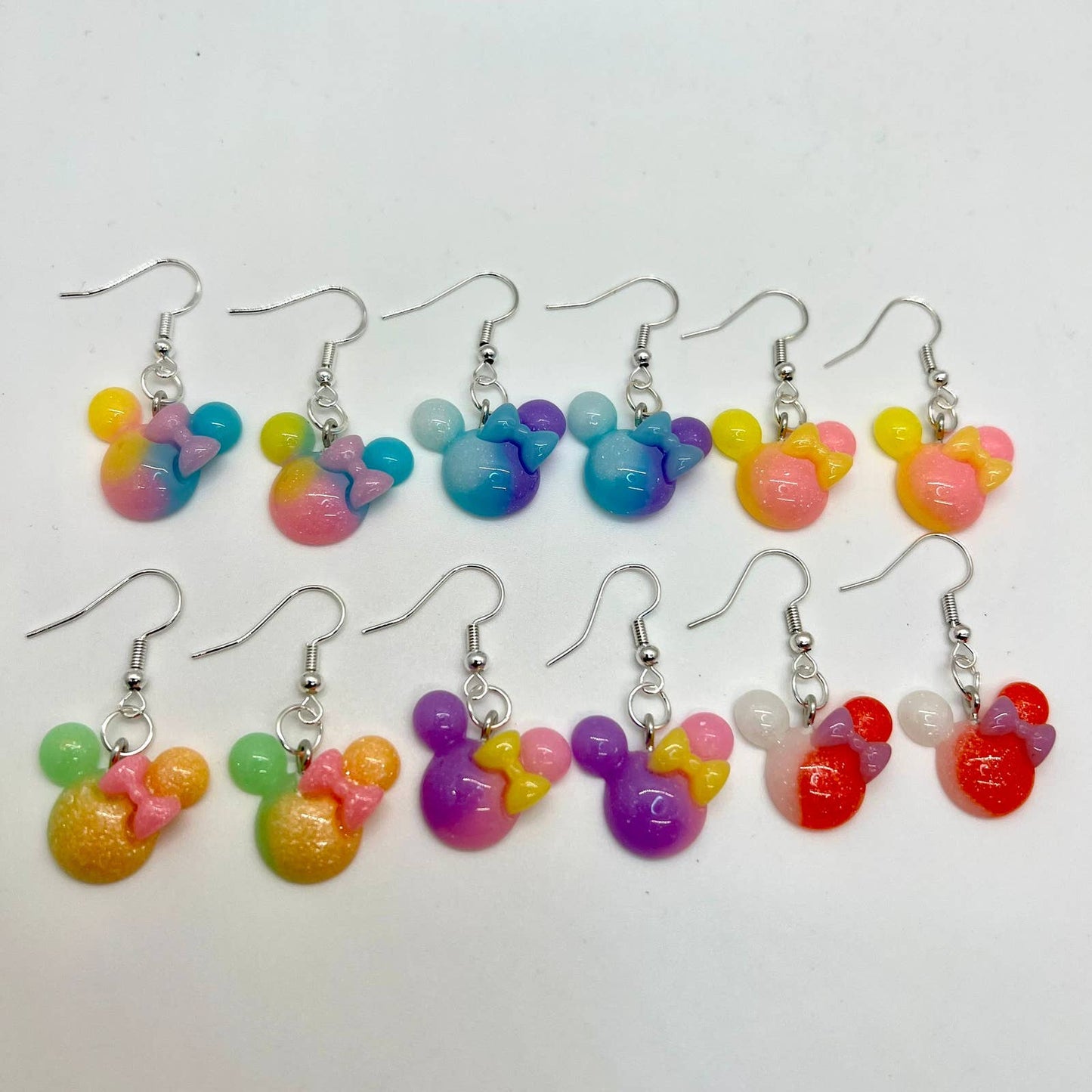 Minnie Mouse Tye Dye Earrings