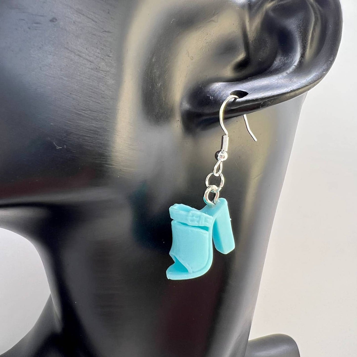Blue Barbie Shoe Earrings