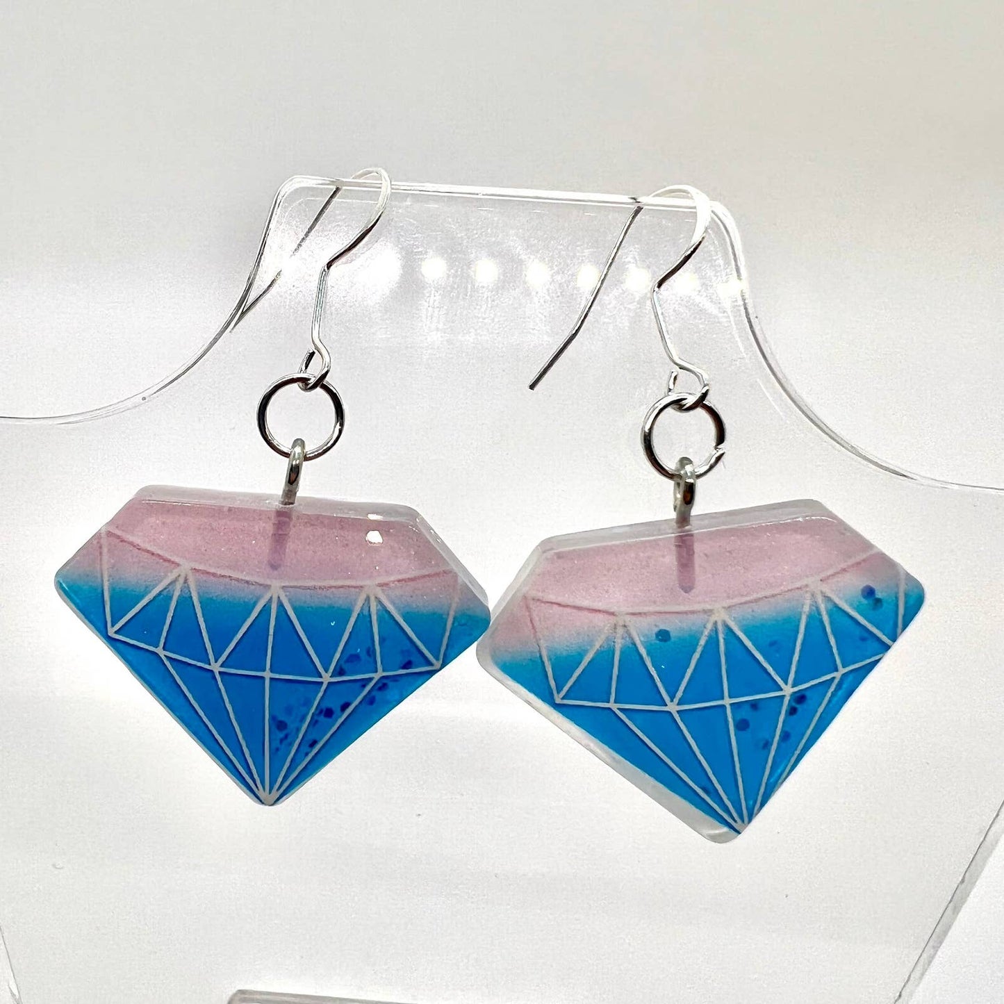 Blue Diamond Earrings