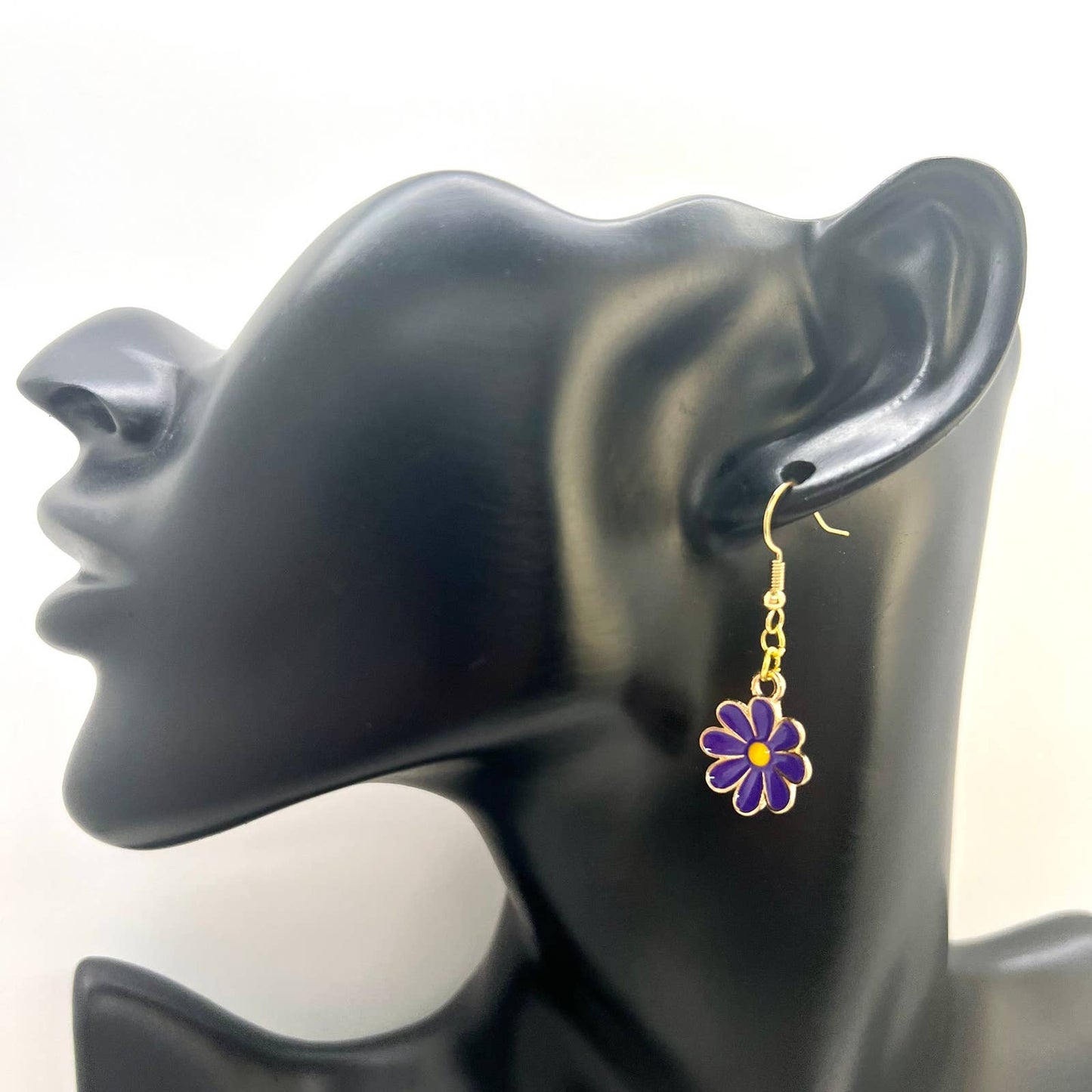 Purple Flower Earrings