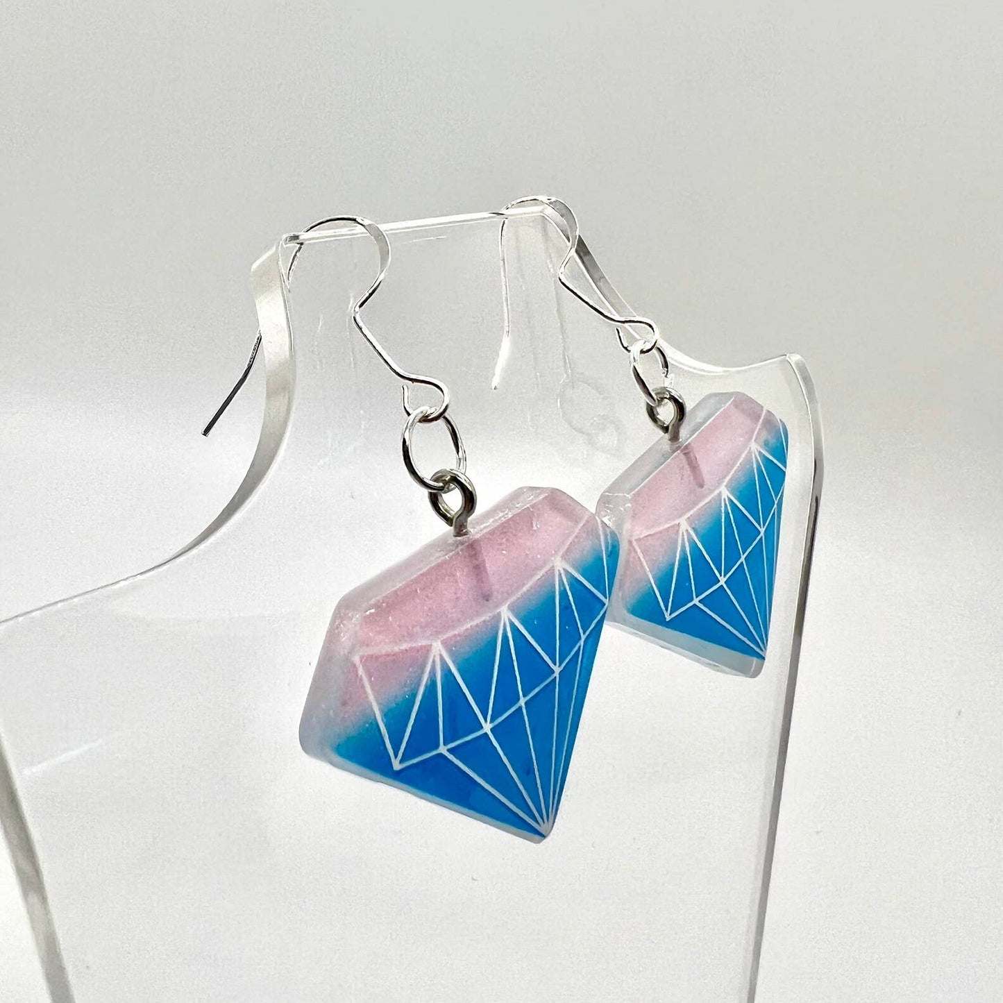 Blue Diamond Earrings