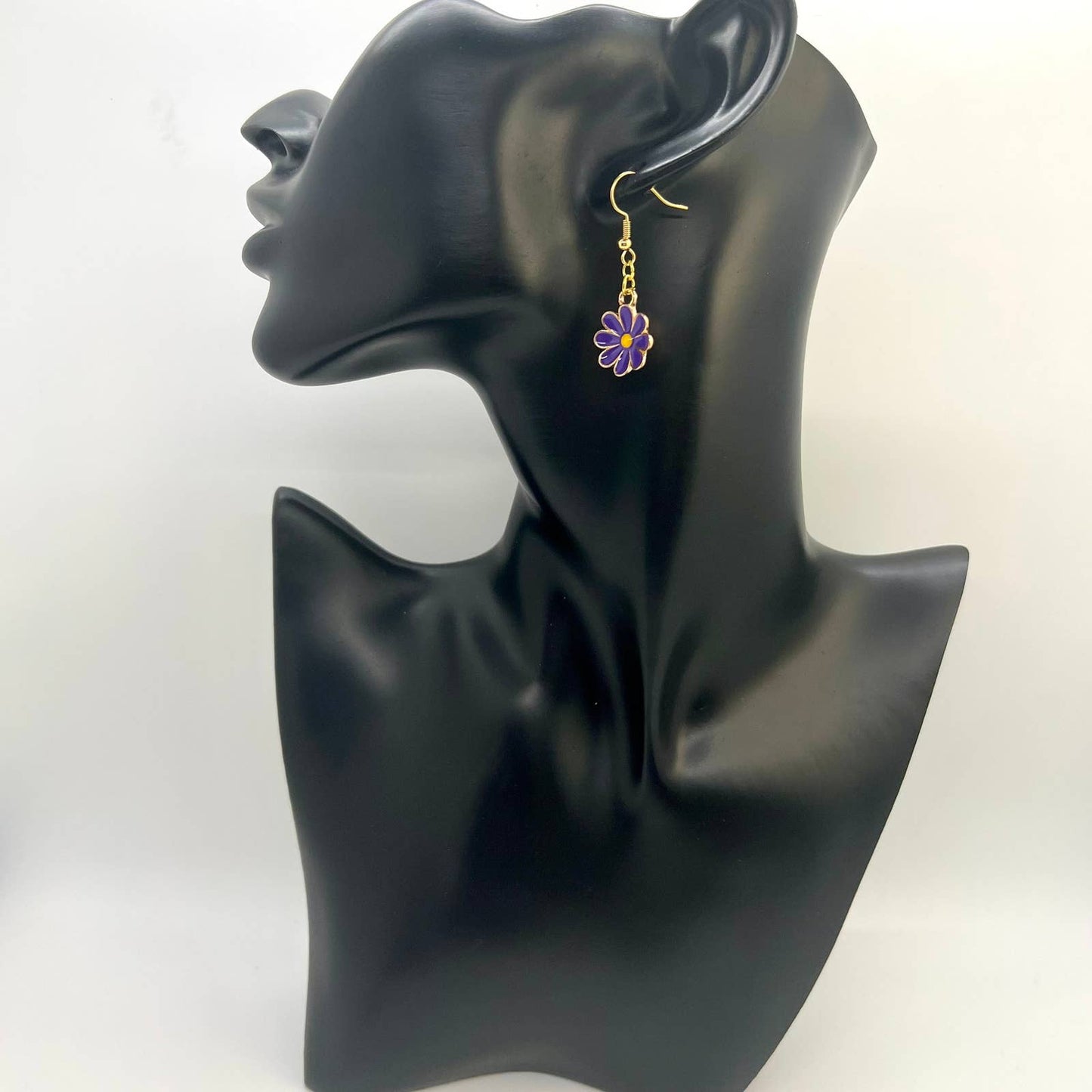 Purple Flower Earrings