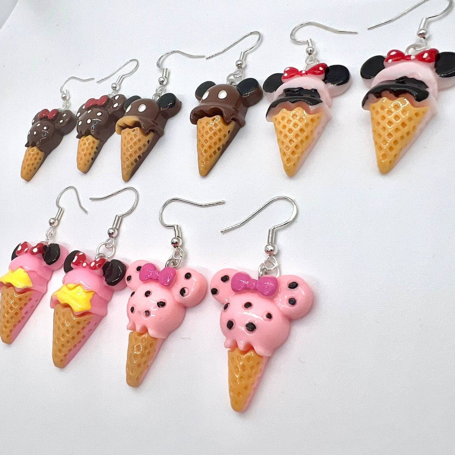 Mickey & Minnie Ice Cream Earrings