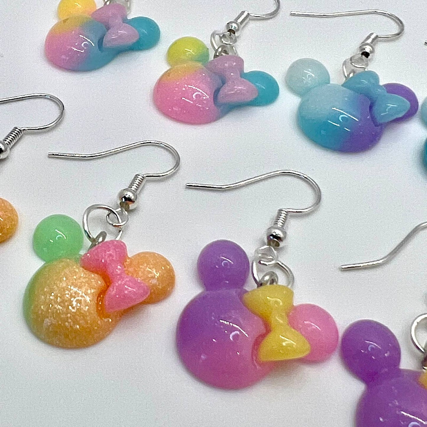 Minnie Mouse Tye Dye Earrings