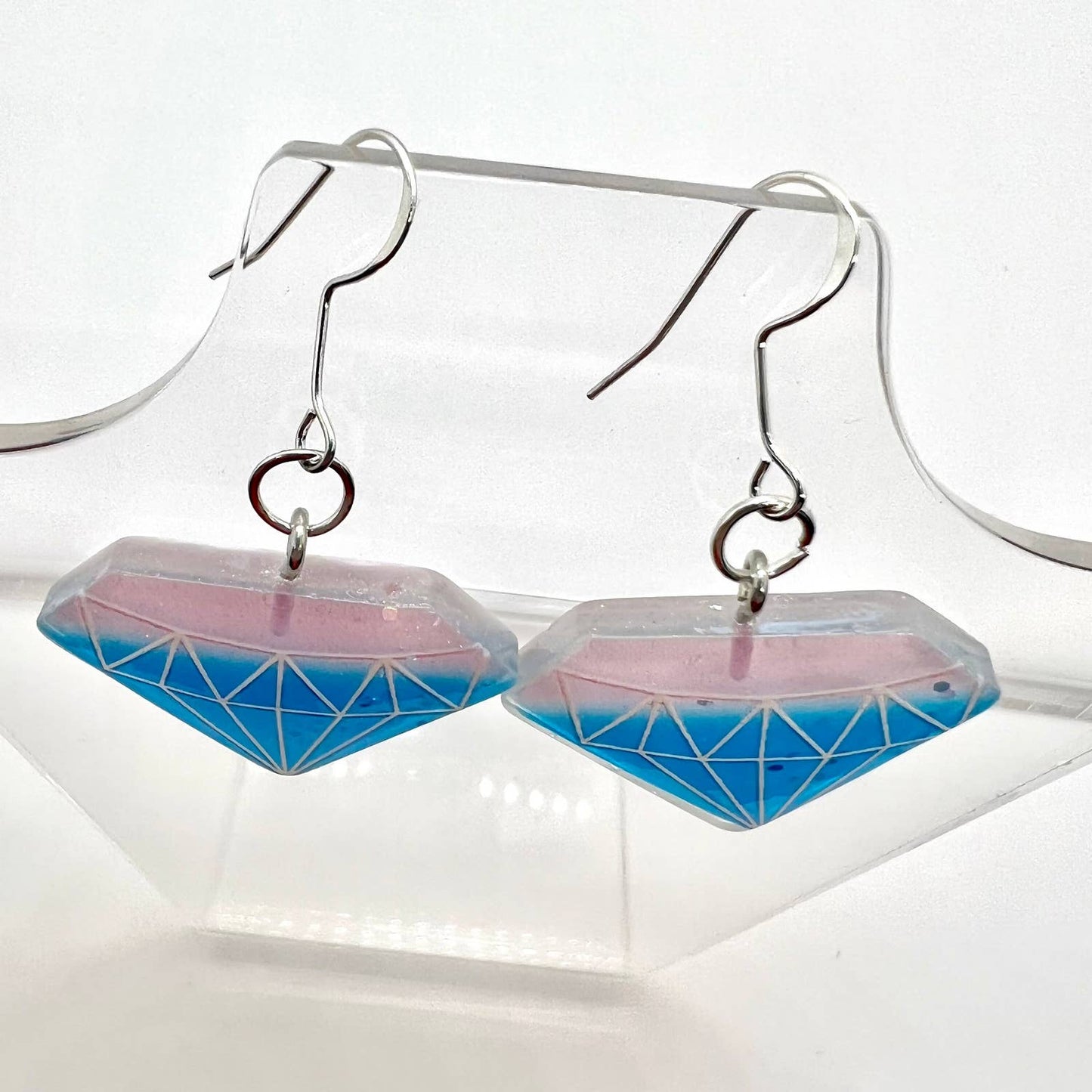 Blue Diamond Earrings