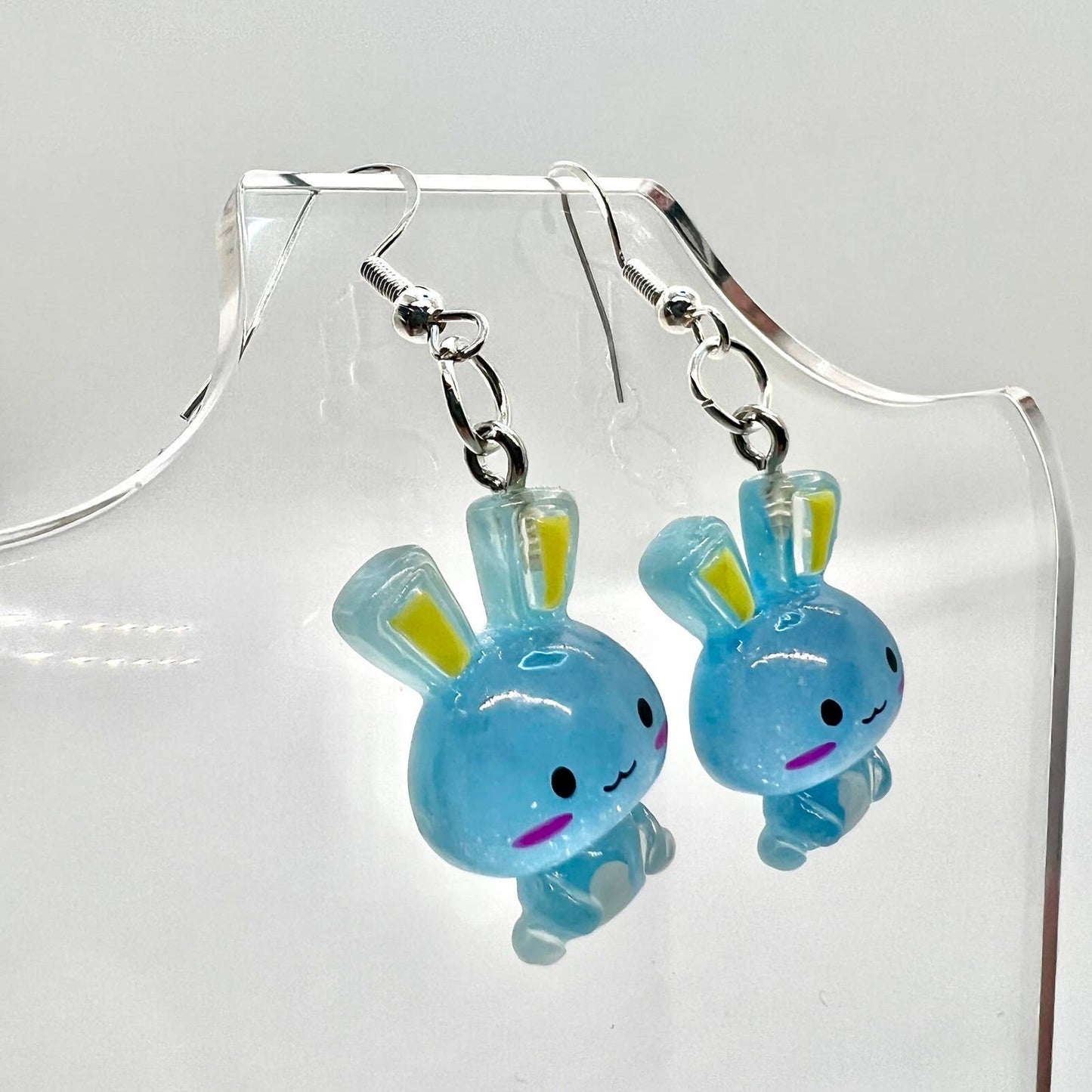 Blue Bunny Earrings