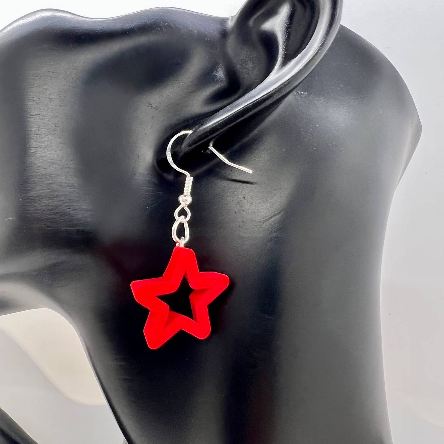 Red Star Earrings