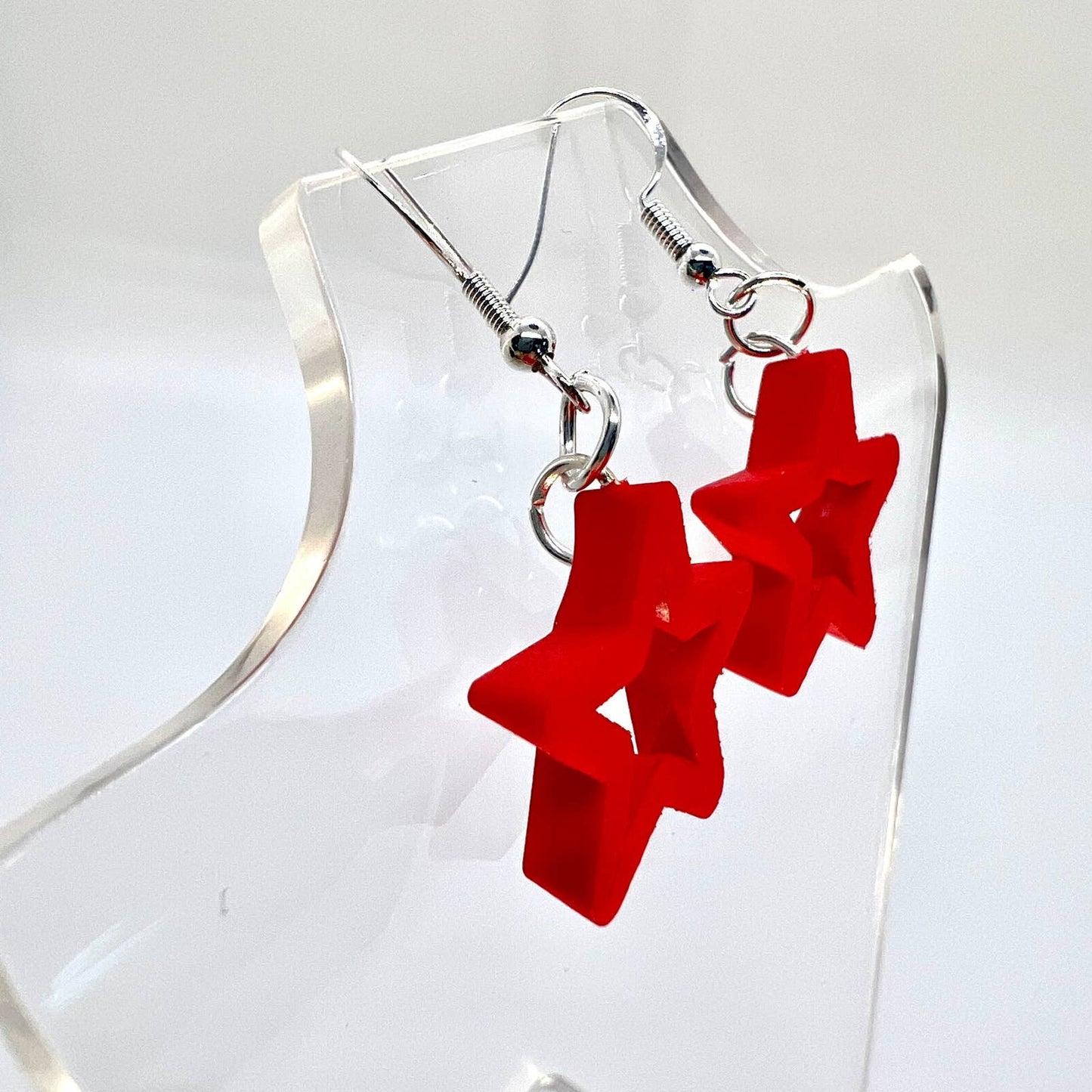 Red Star Earrings