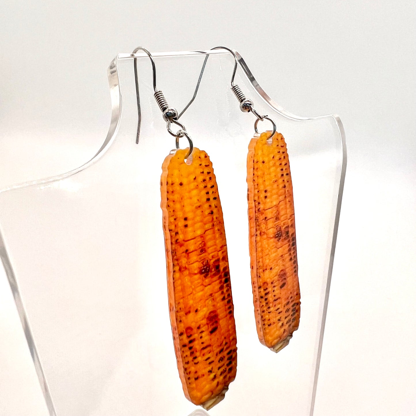 Grilled Corn Cob Earrings