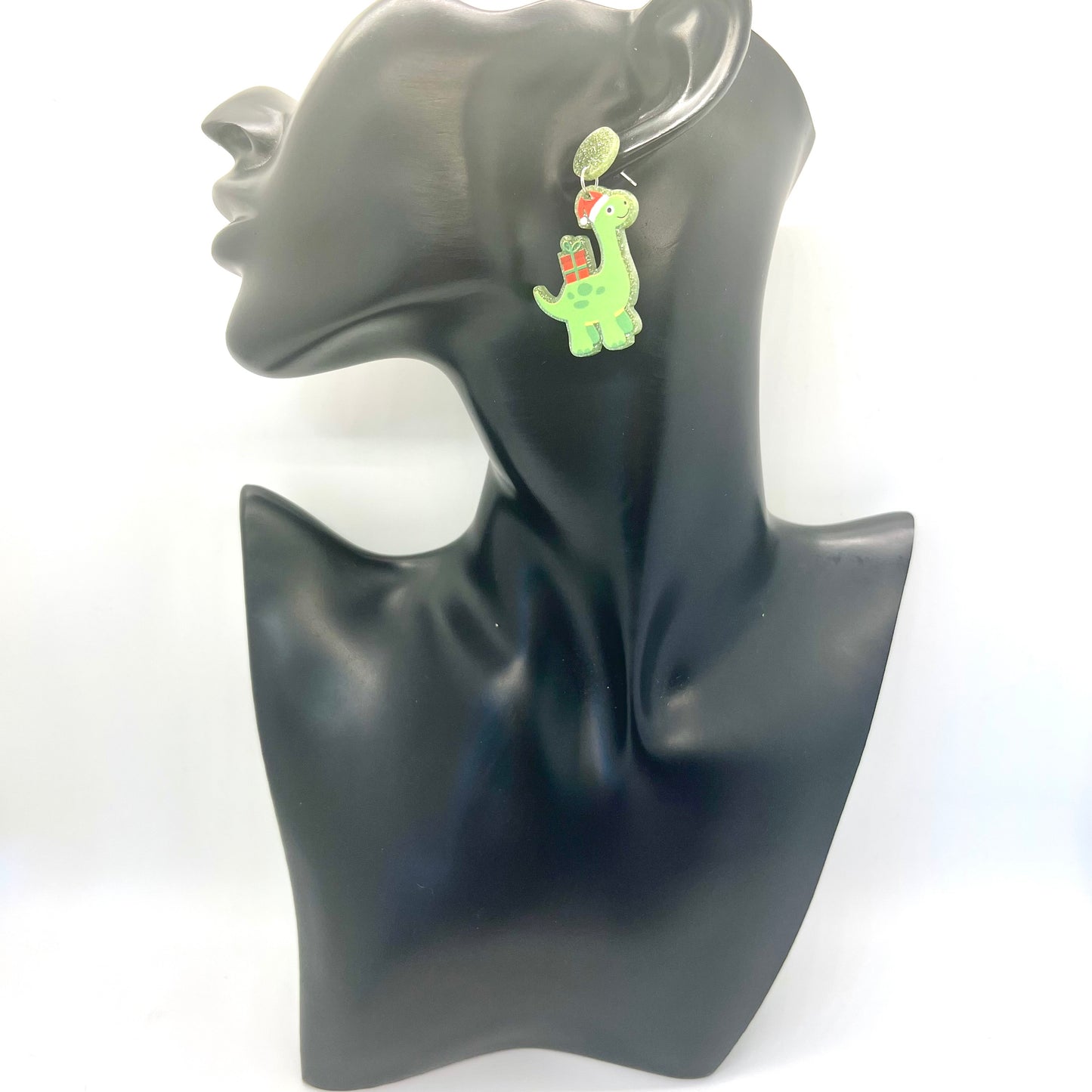 Christmas Dino Earrings