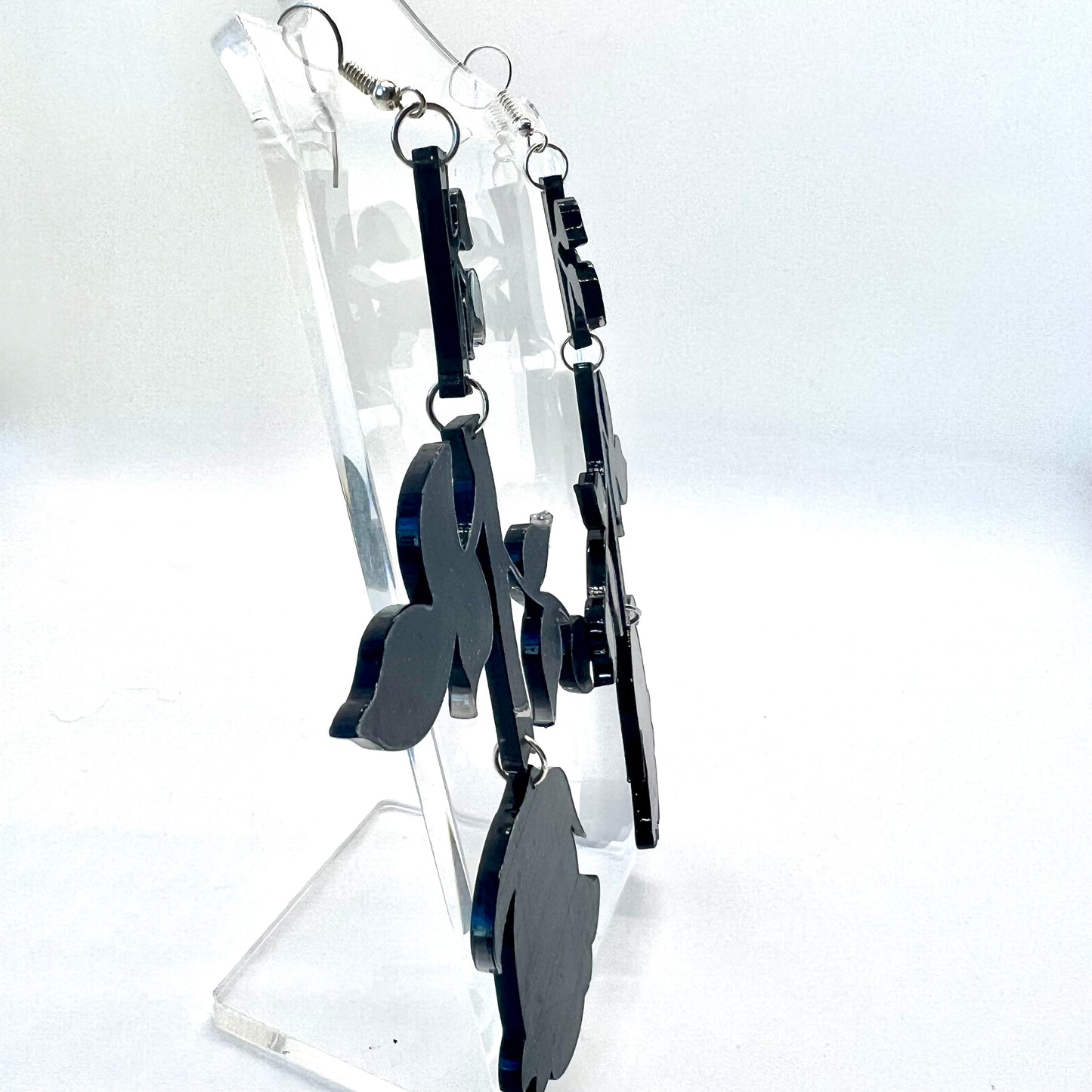 Black Rose Earrings