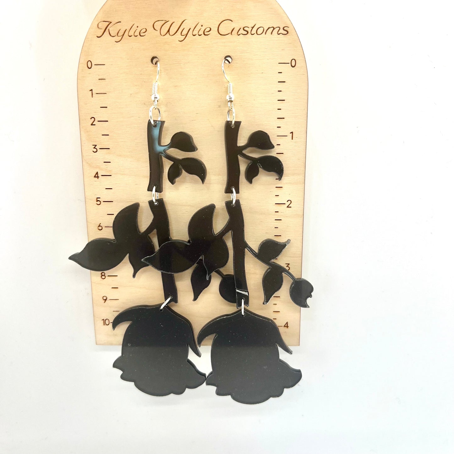 Black Rose Earrings