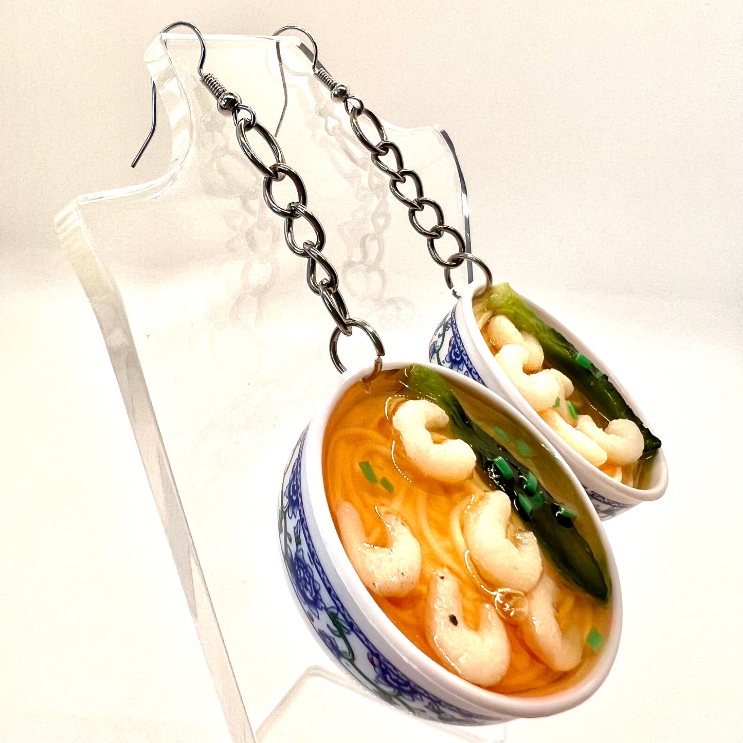 Shrimp Ramen Bowl Earrings