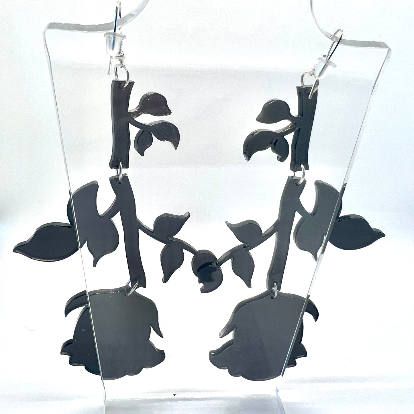 Black Rose Earrings