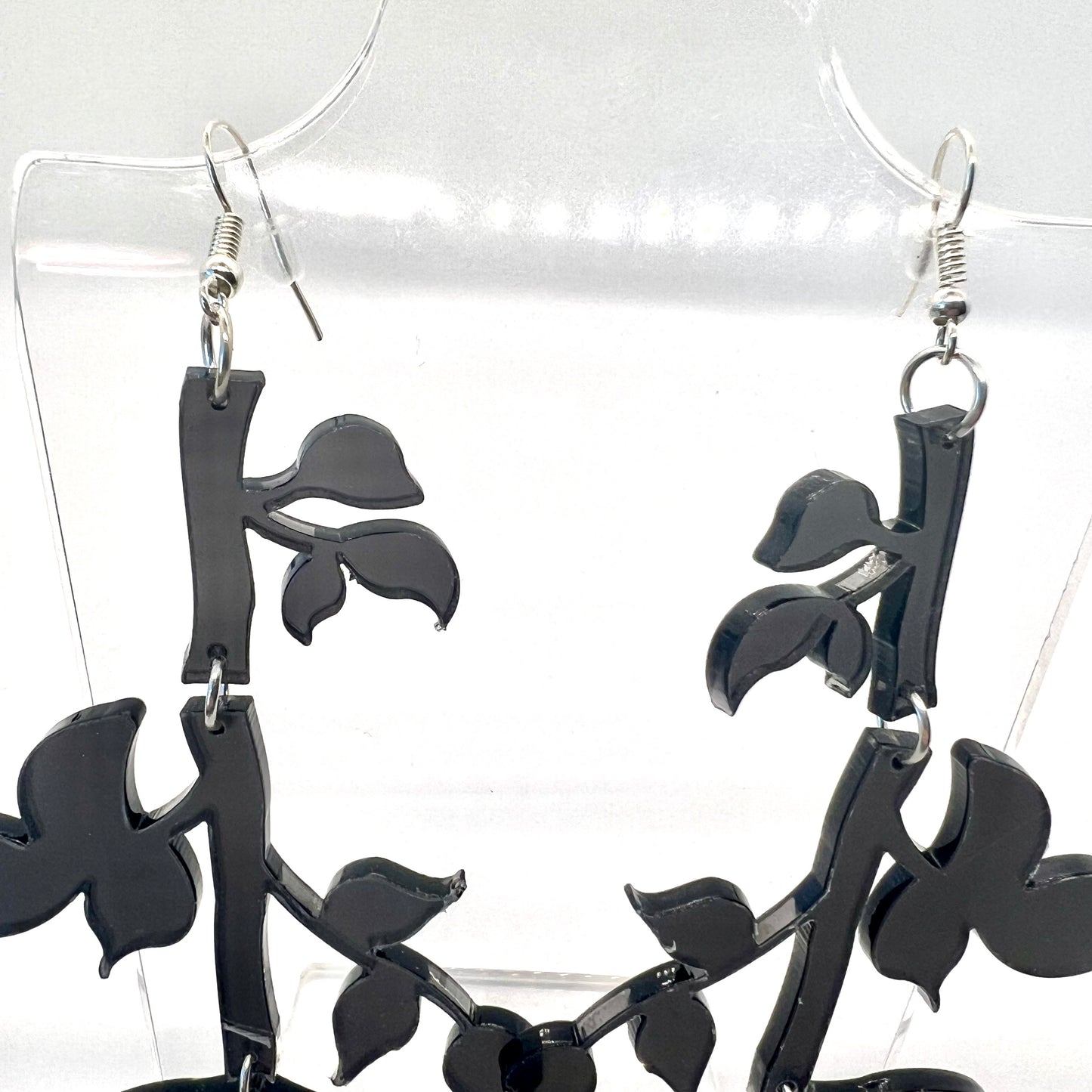 Black Rose Earrings
