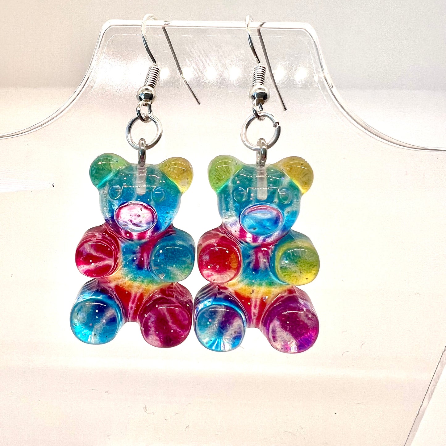 Rainbow Gummie Bear Earrings