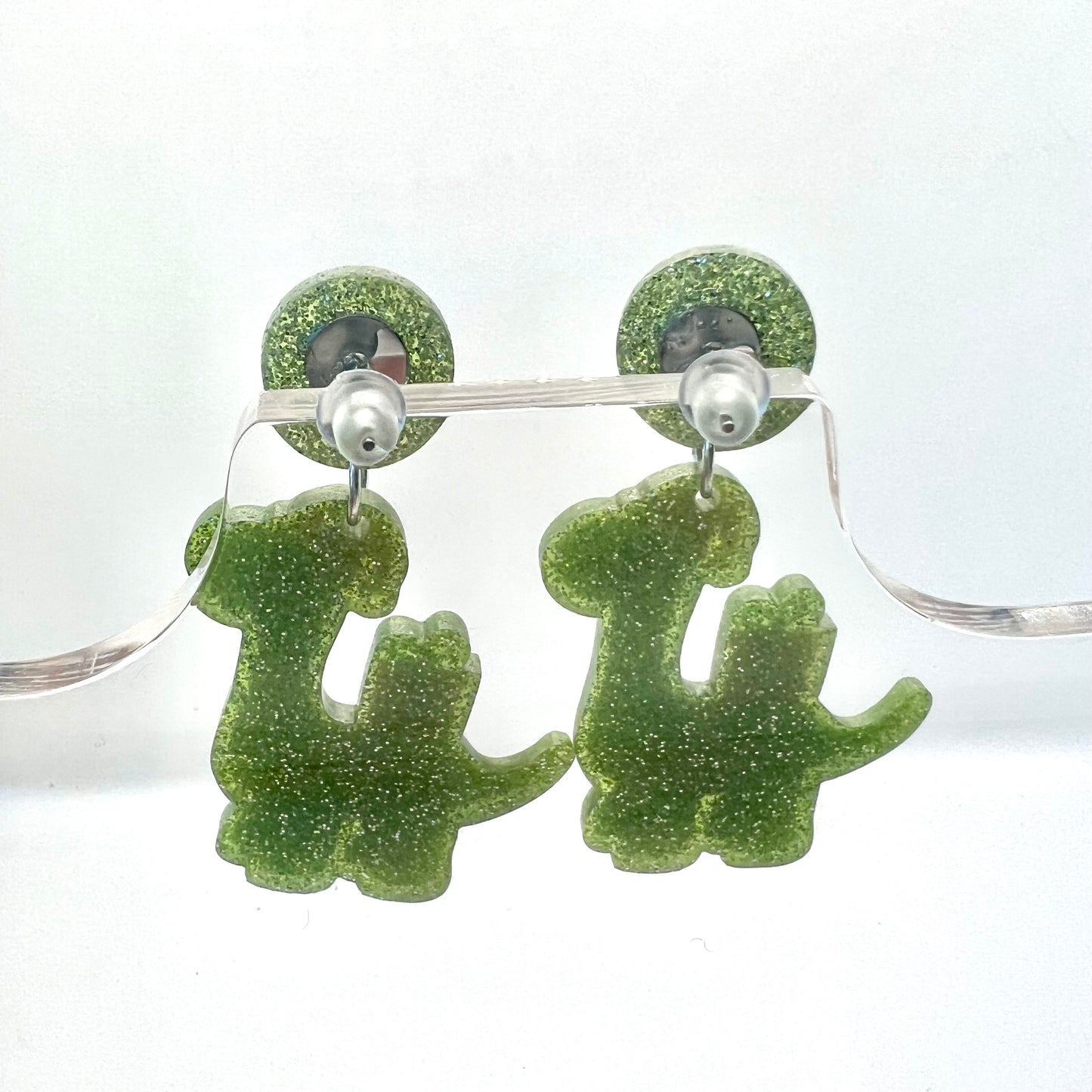 Christmas Dino Earrings