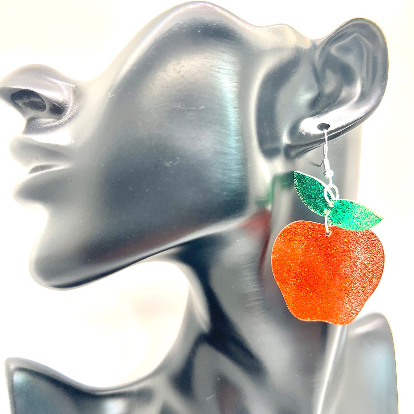 Large Apple Earrings
