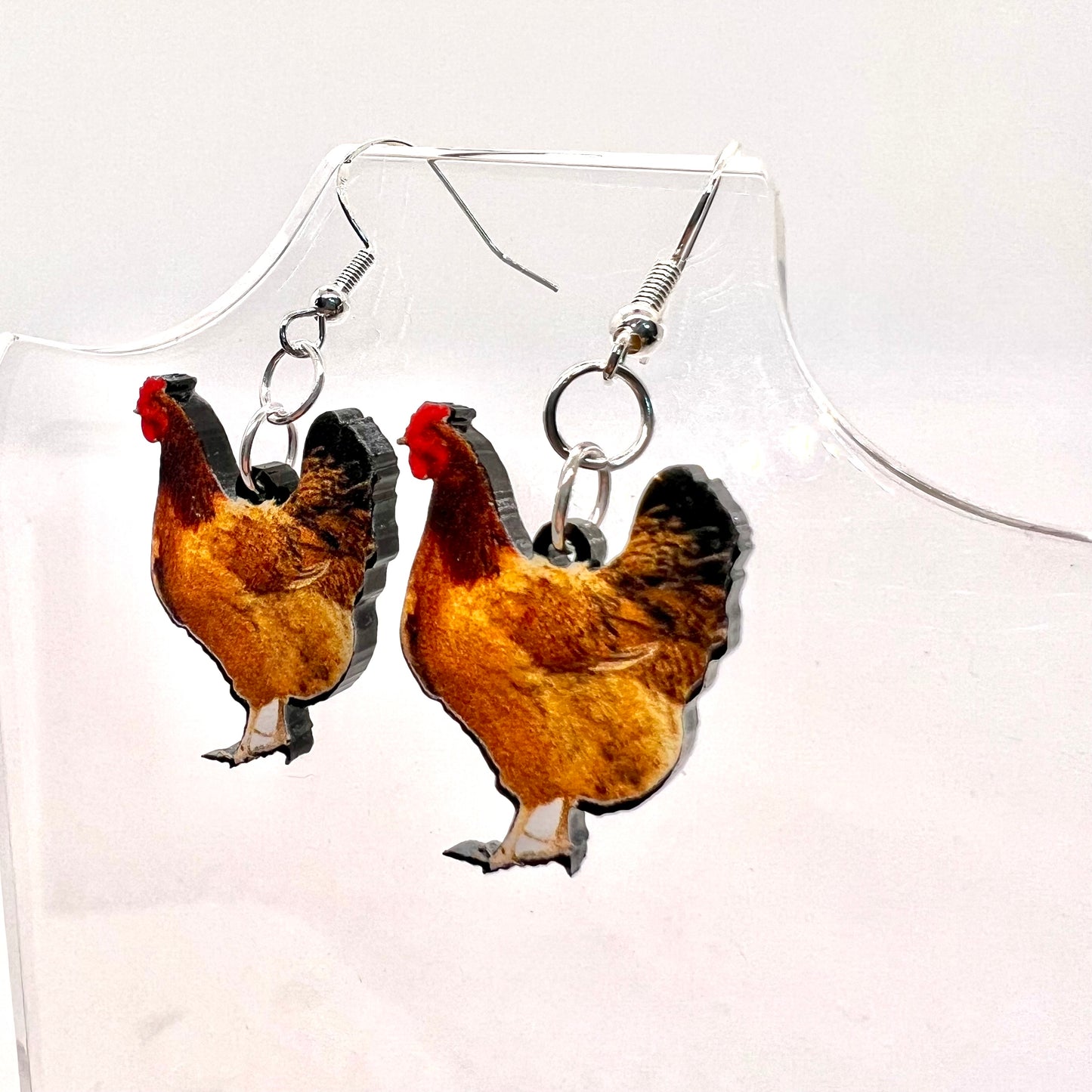 Chicken Earrings