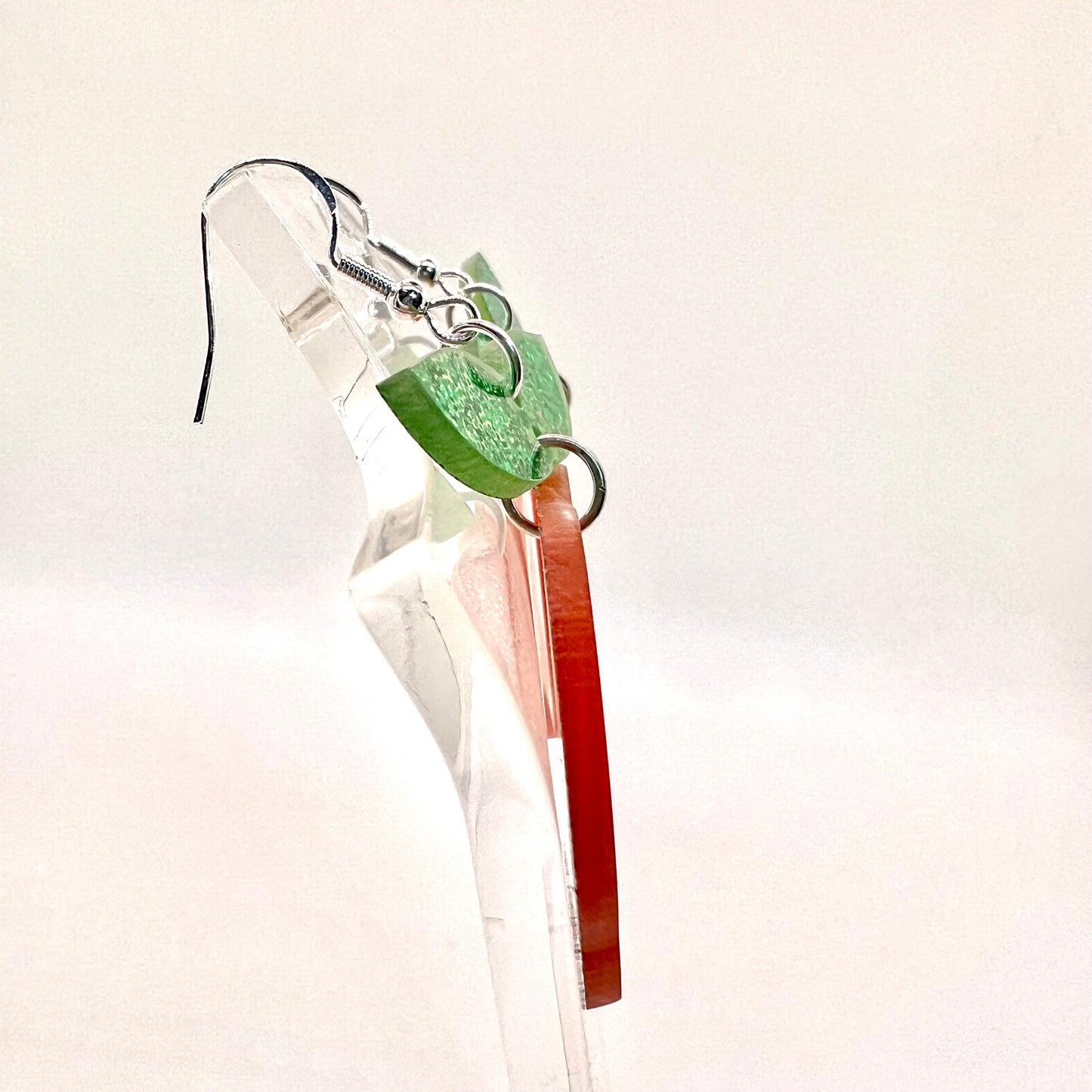 Large Apple Earrings