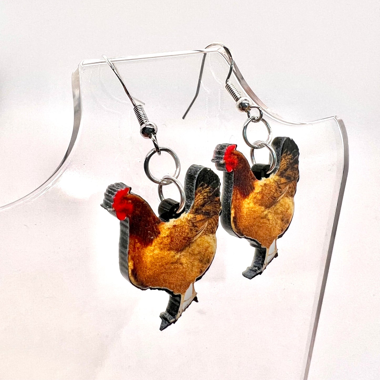 Chicken Earrings