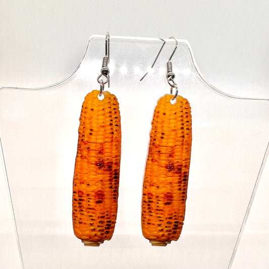 Grilled Corn Cob Earrings