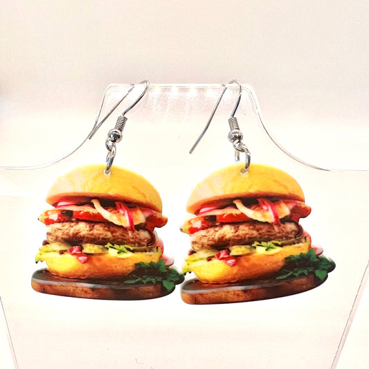 Pub Burger Earrings