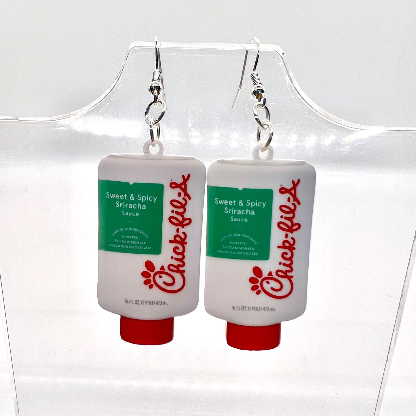 Chick-Fil-A Sriracha Sauce Earrings