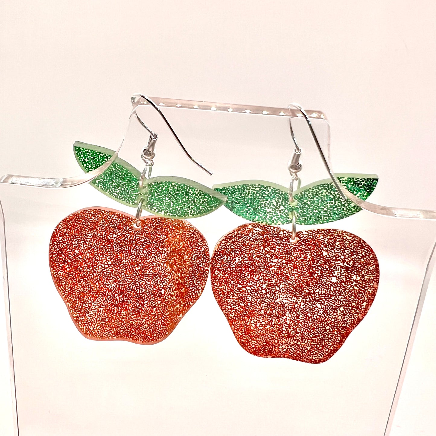 Large Apple Earrings