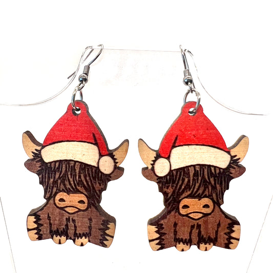Christmas Bull Earrings