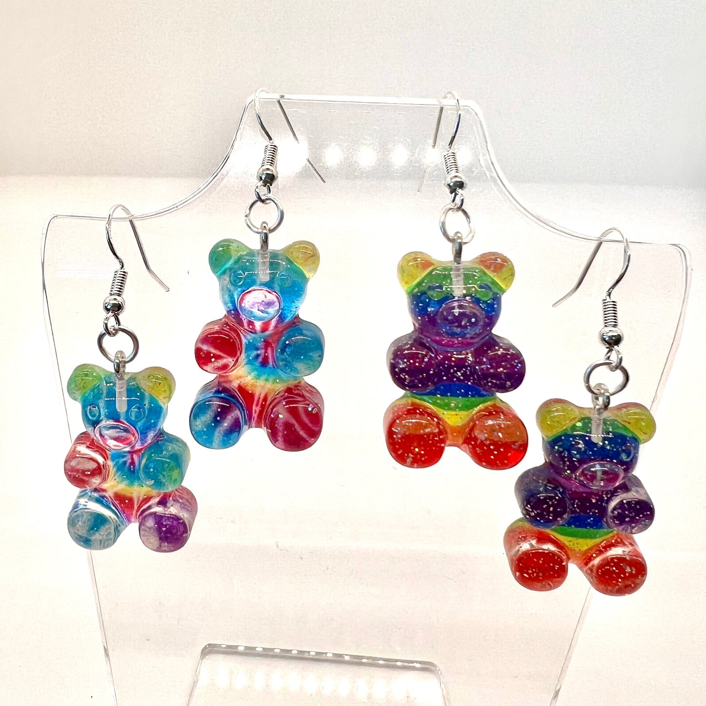 Rainbow Gummie Bear Earrings