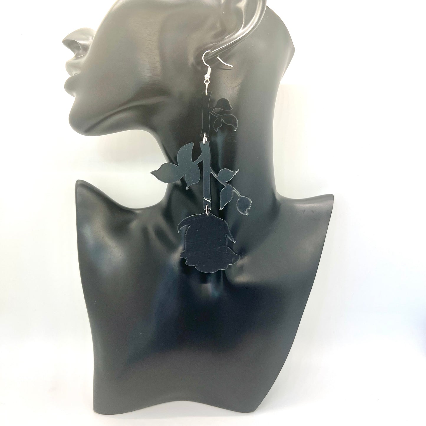 Black Rose Earrings