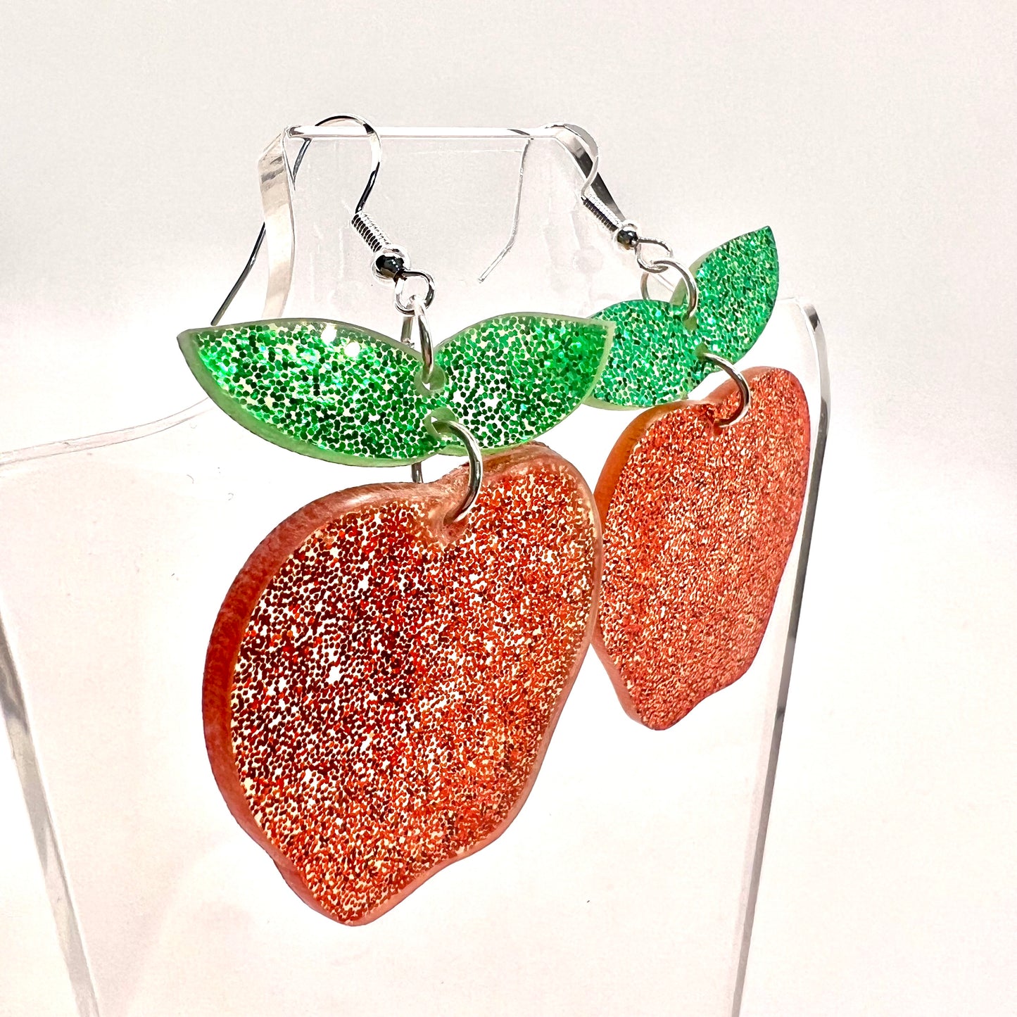 Large Apple Earrings