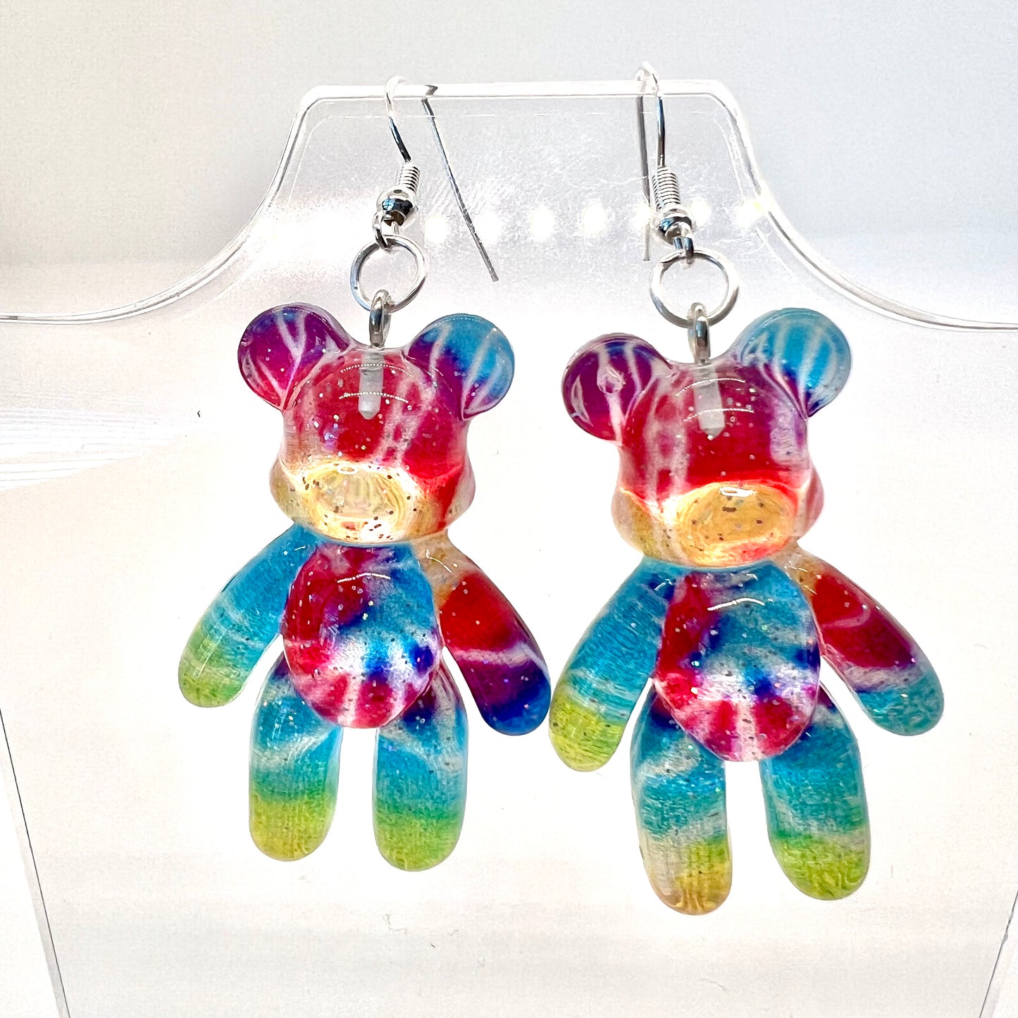 Rainbow Bear Earrings