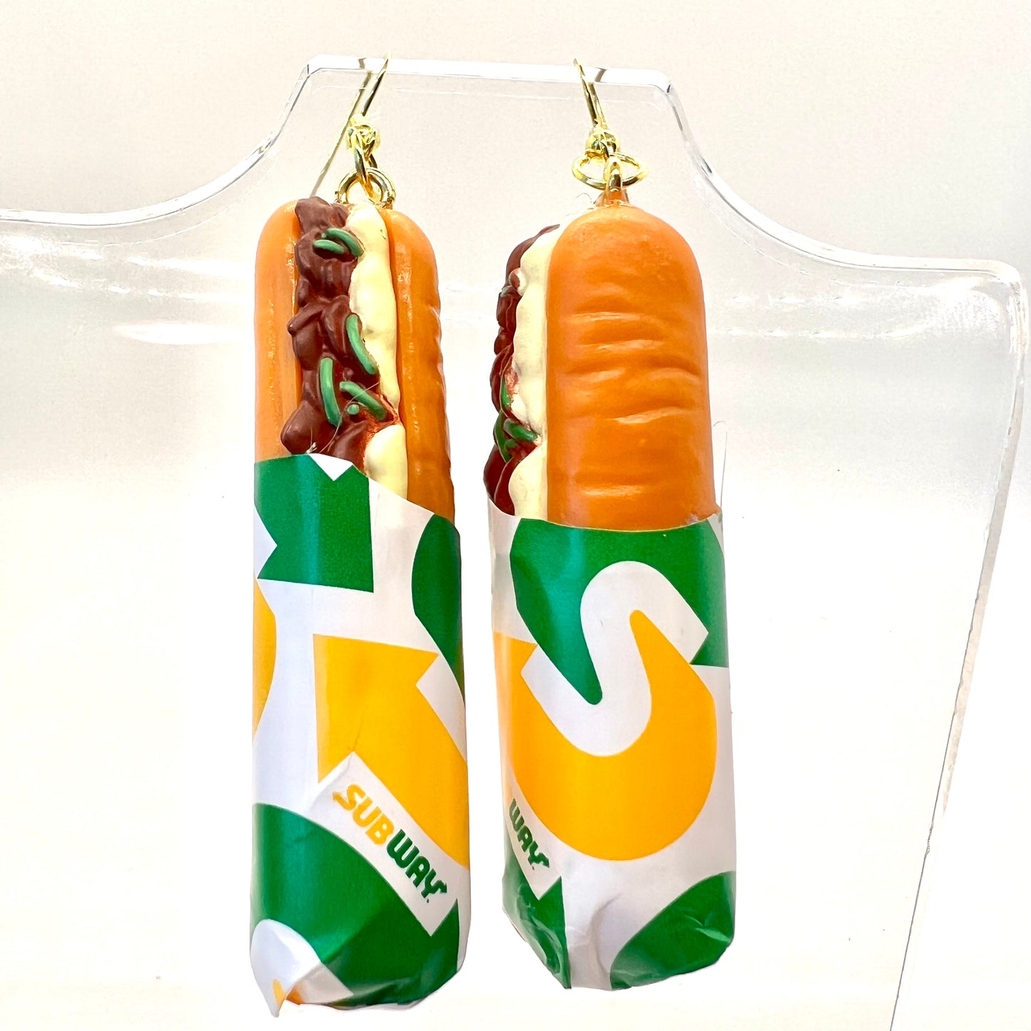Philly Cheesesteak Subway Earrings