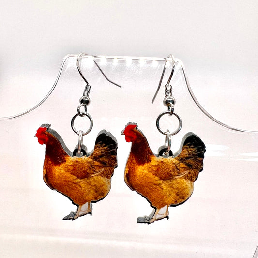 Chicken Earrings