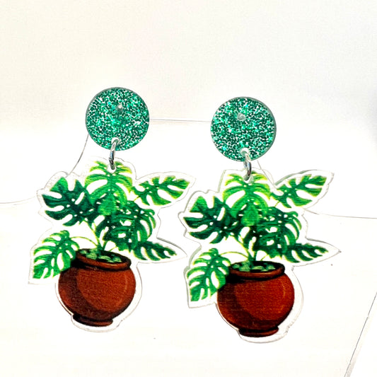 Potted Plant Earrings
