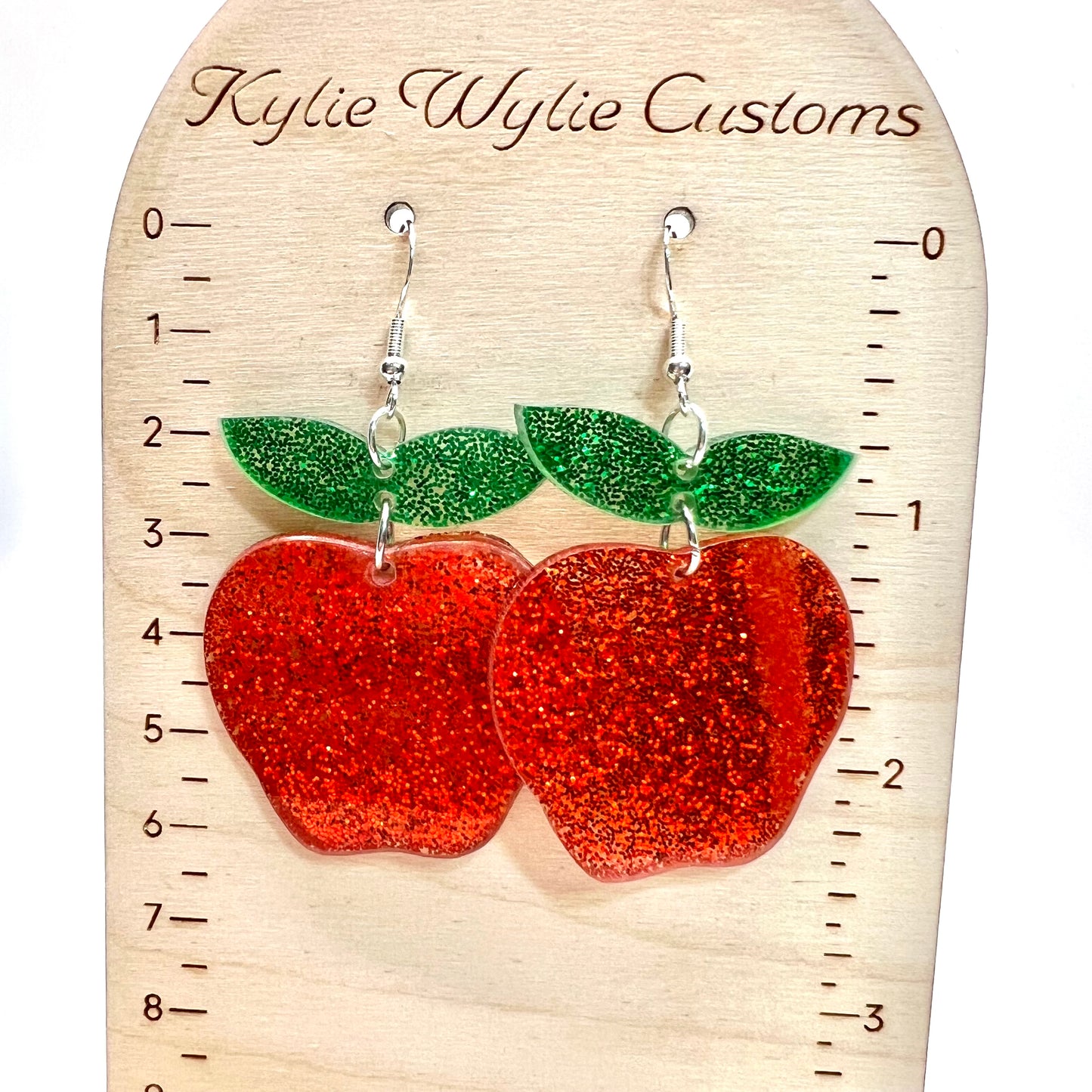 Large Apple Earrings