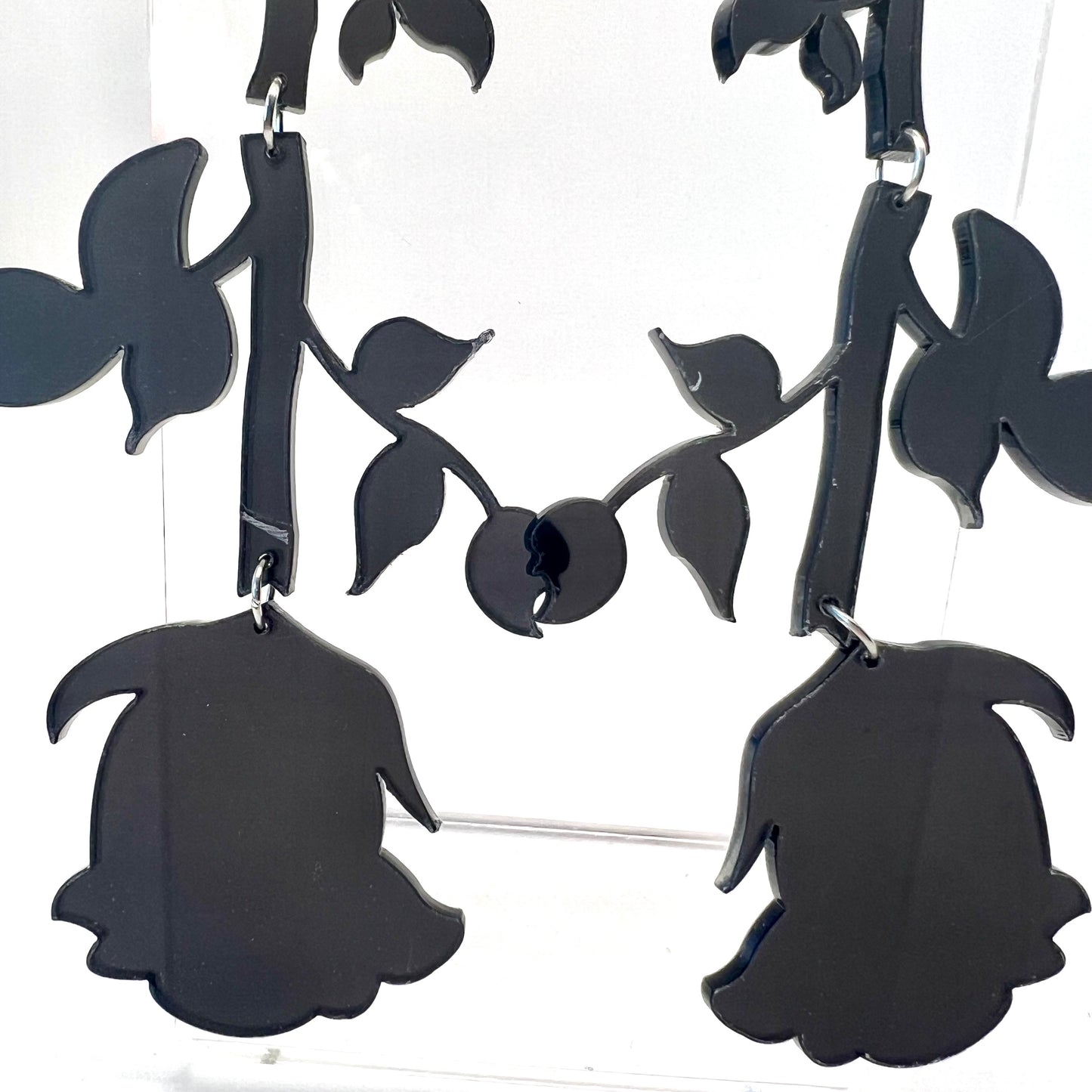 Black Rose Earrings