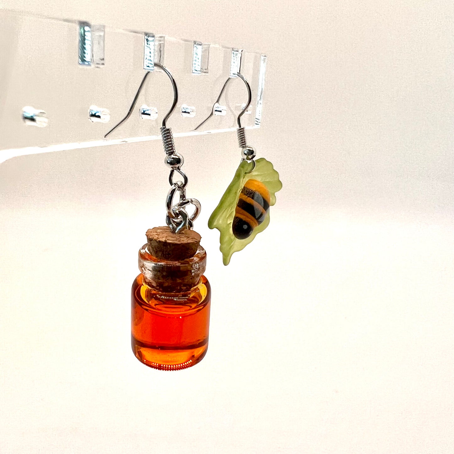 Bee & Honey Jar Earrings