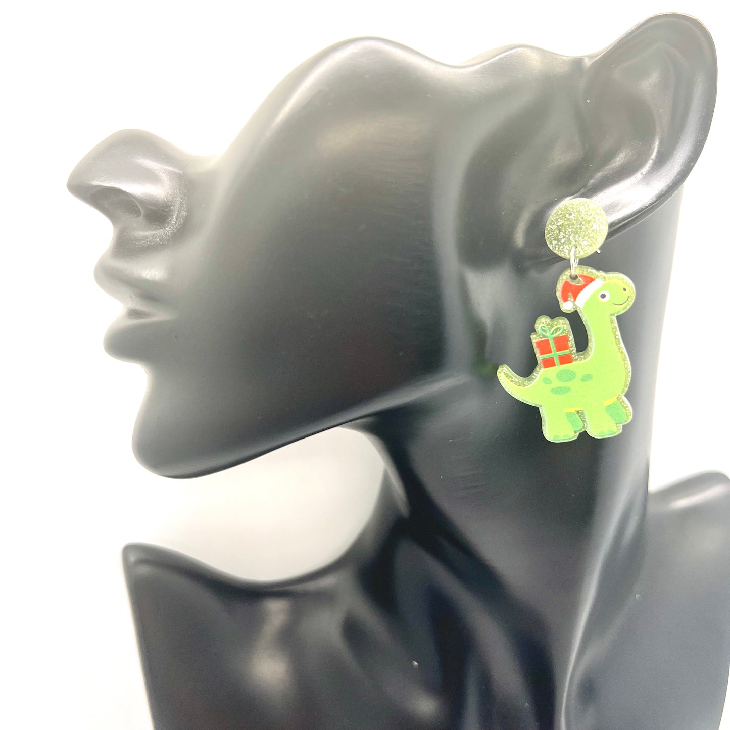 Christmas Dino Earrings