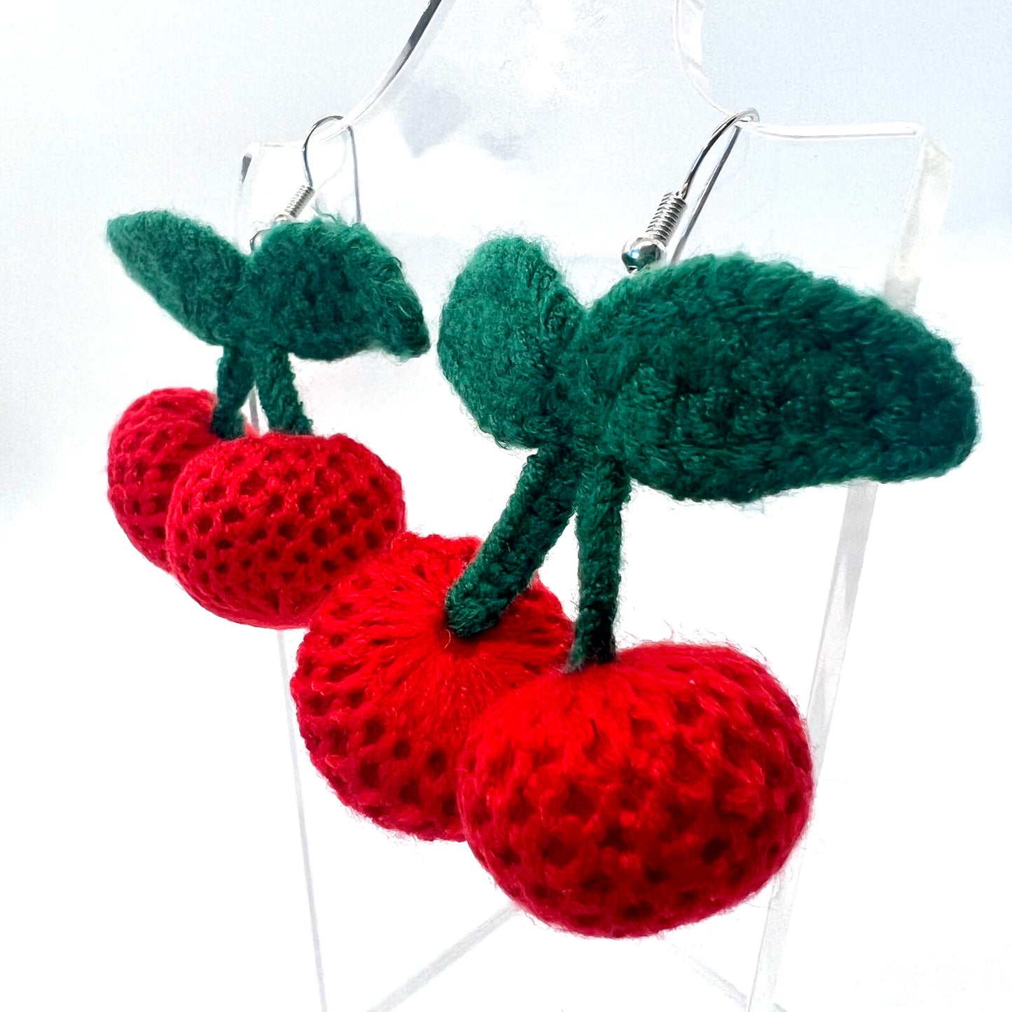 Crochet Cherries Earrings