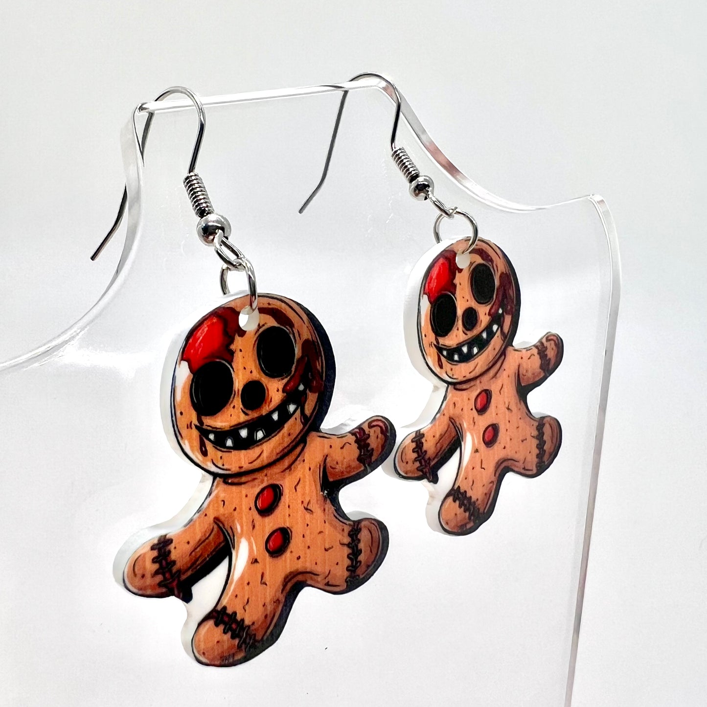 Zombie Gingerbread Earrings