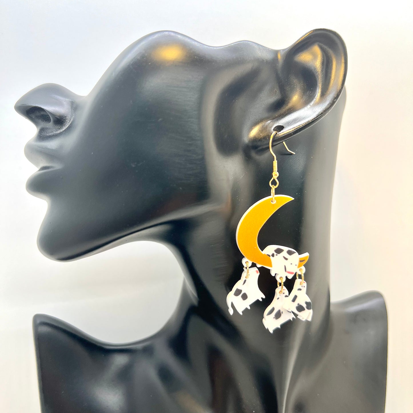 Cow & Moon Earrings