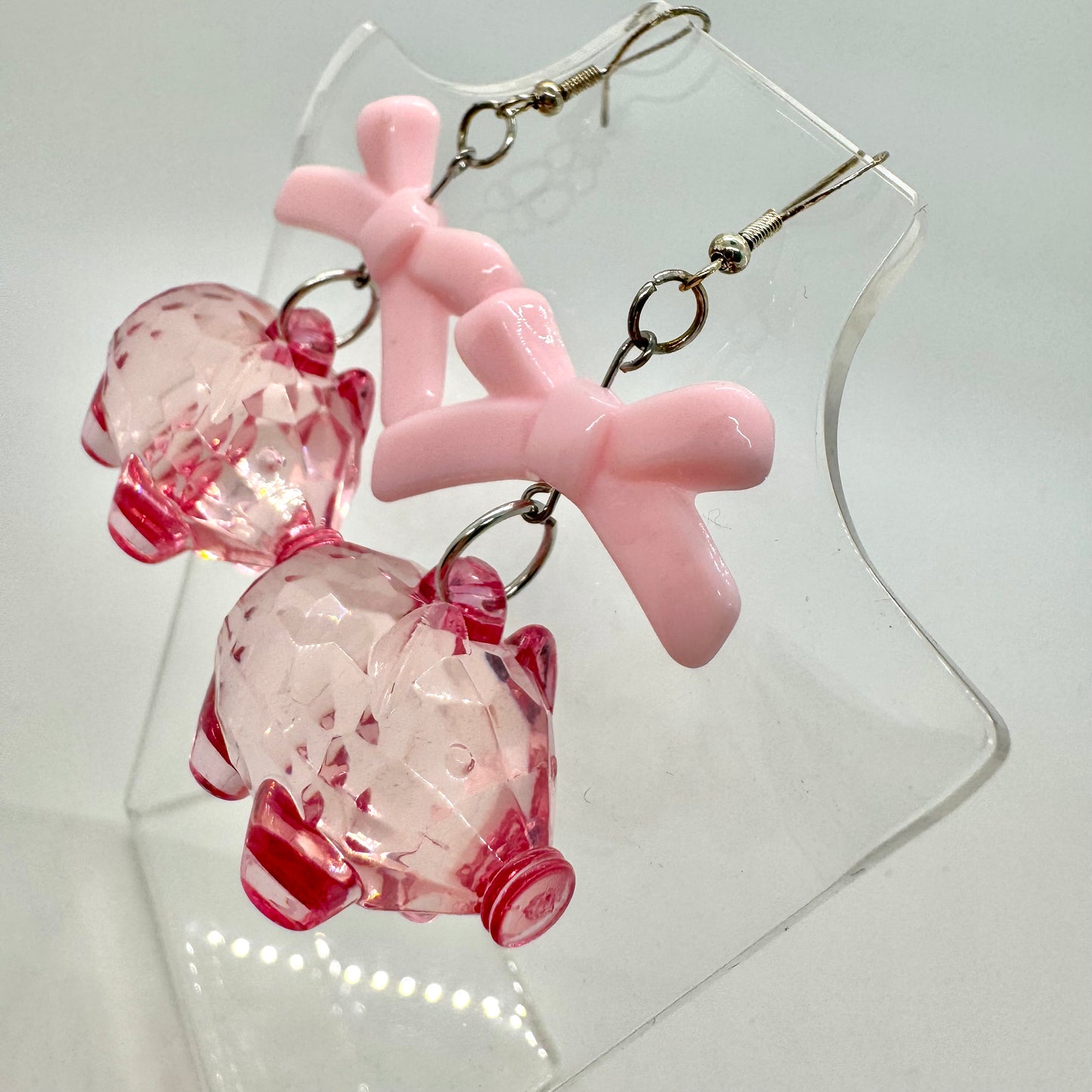 Pig and Bow Earrings